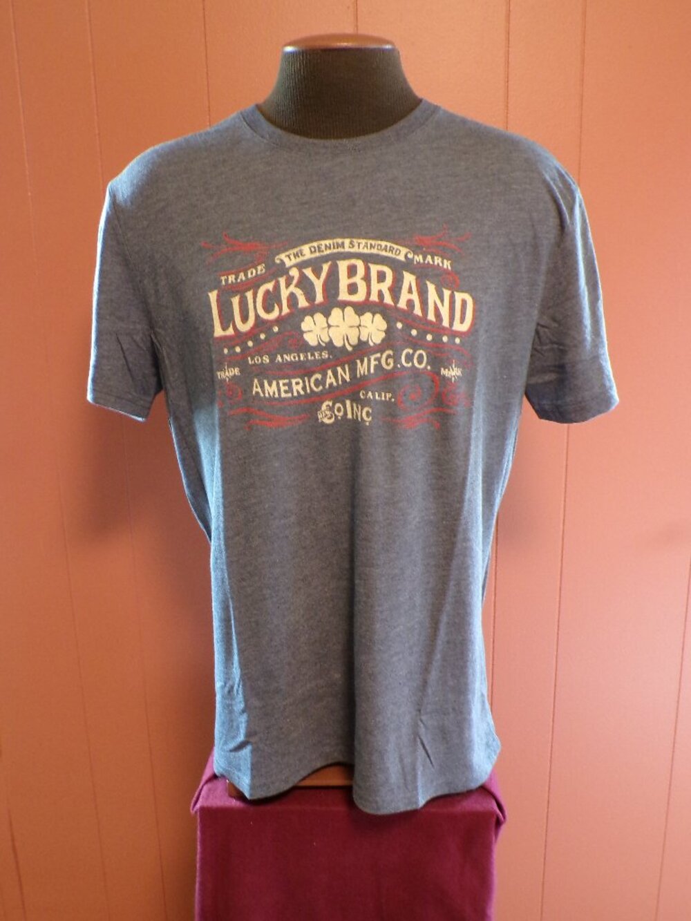 Lucky Brand NWT Men's Graphic Tee Blue The Denim Standard M or L